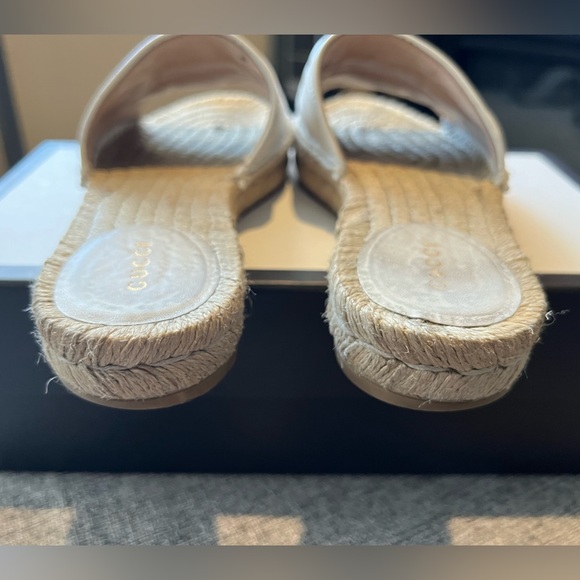 GUCCI GG MARMONT GREAT WHITE ESPADRILLE SANDAL WOMEN 37 (7 US) - Picture 7 of 14